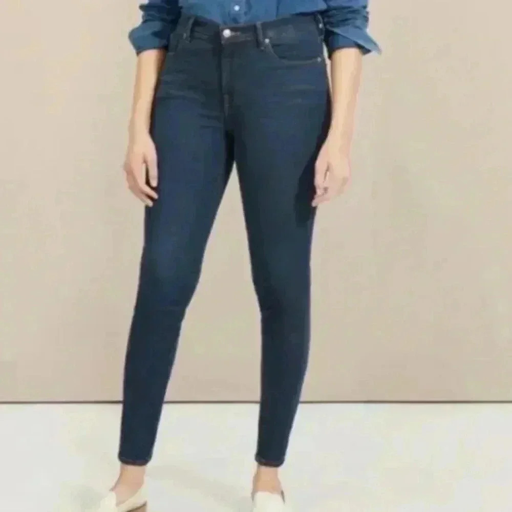 Everlane High Rise Skinny  Jeans Women Size 25 Regular Dark Wash Blue